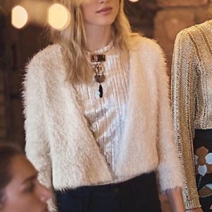 RESERVED FOR LAURYN • anthro • fuzzy cardigan • xs